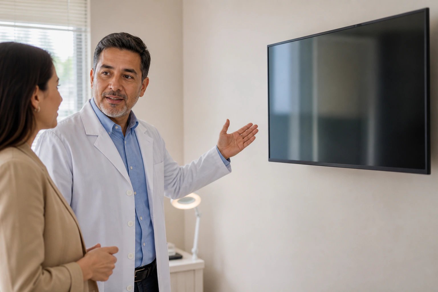 Médico ocupacional y responsable de SST revisando el avance del plan anual de exámenes